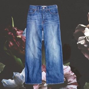 Madewell, high waist, wide-leg crop denim jeans